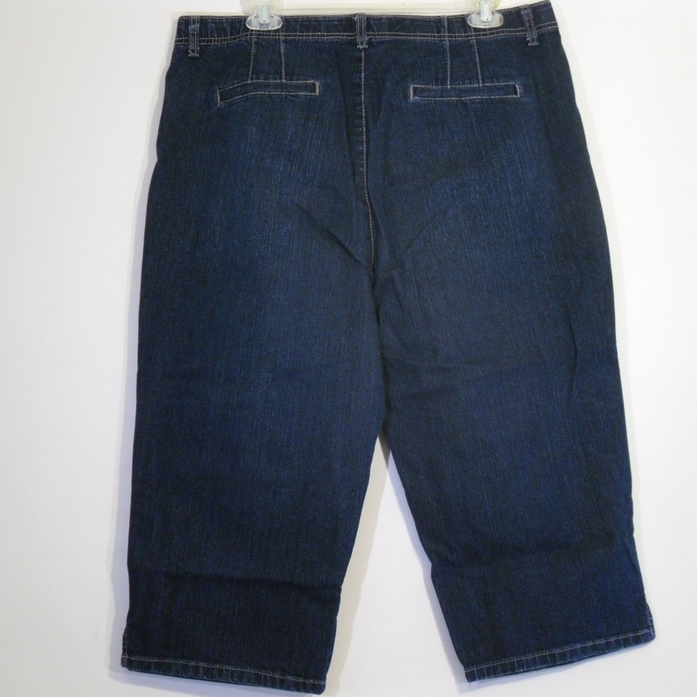 EUC Hannah denim capris dark blue 16 - Picture 2 of 2